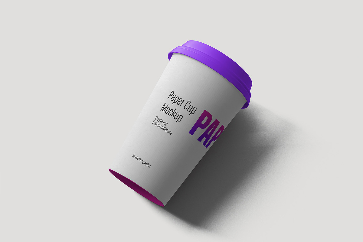 Paper Cup Mockup - 12 Views, a Cups & Container Mockup by Illusiongraphic (Photo 5 of 29)