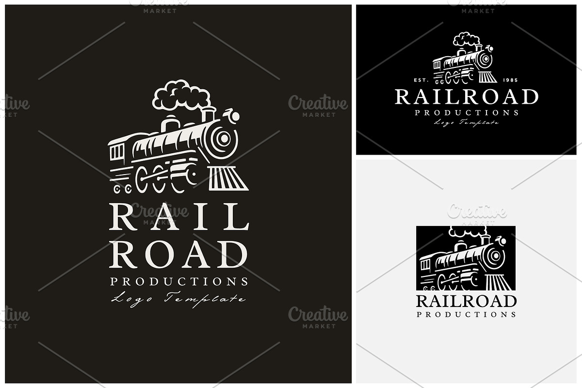 Vintage Steam Locomotive Train Logo, a Branding & Logo Template by Enola99d (Photo 2 of 2)