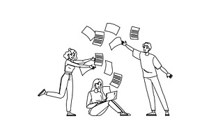 invoice invoicing vector, a Person Illustration by pikepicture