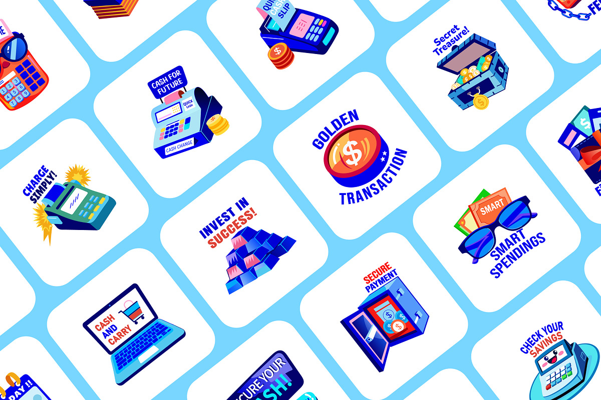 Credit and Debit Card Stickers, a Duotone Icon by Prosymbols (Photo 6 of 8)