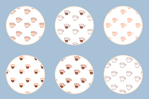 Coffee Menu Set Patterns