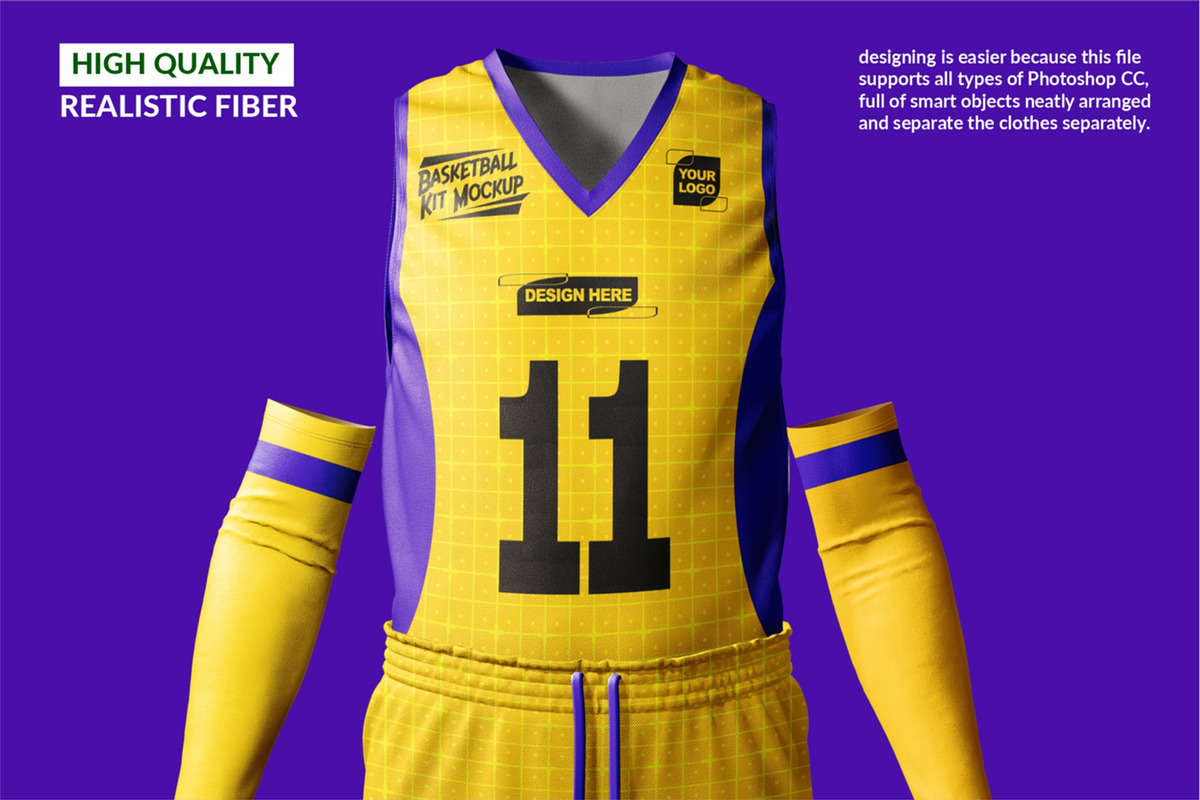 Basketball Kit Mockup, a Shirt Mockup by image touch (Photo 3 of 5)