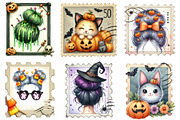 Watercolor Halloween Messy Bun Posta, an Illustration by Designking (Thumbnail 2 of 5)