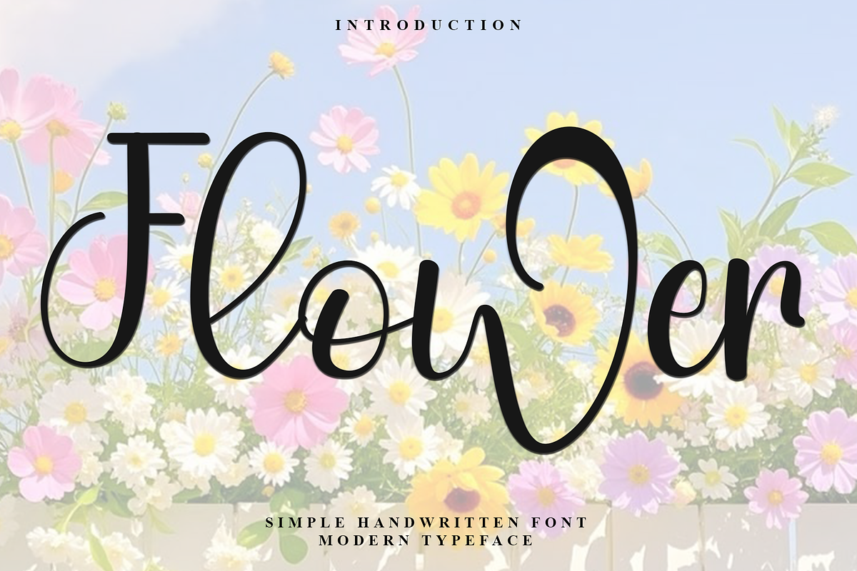 Flower, a Handwritten Font by FreshTypeINK (Photo 1 of 8)