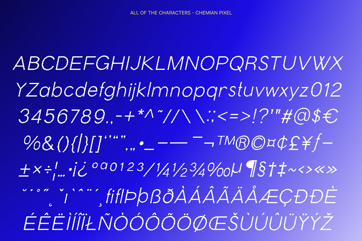 Chemian Pixel, a Sans Serif Font by Craft Supply Co. (Photo 8 of 8)