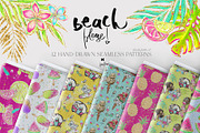 Summer Beach Camper Tropical Pattern, a Pattern Graphic by KaramfilaS (Thumbnail 1 of 16)