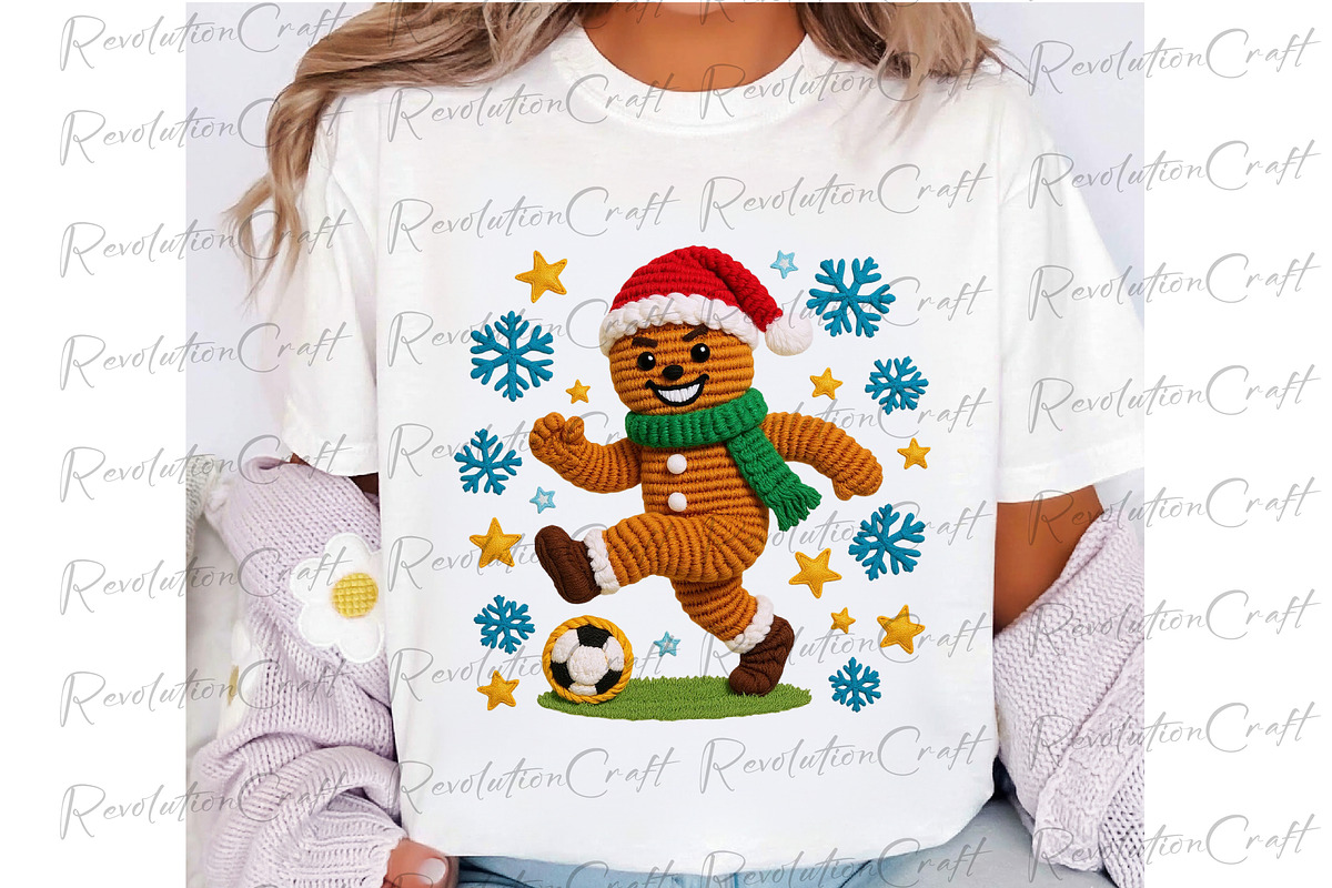 Yarn Crochet Gingerbread Man PNG, an Illustration by OK Design (Photo 3 of 4)