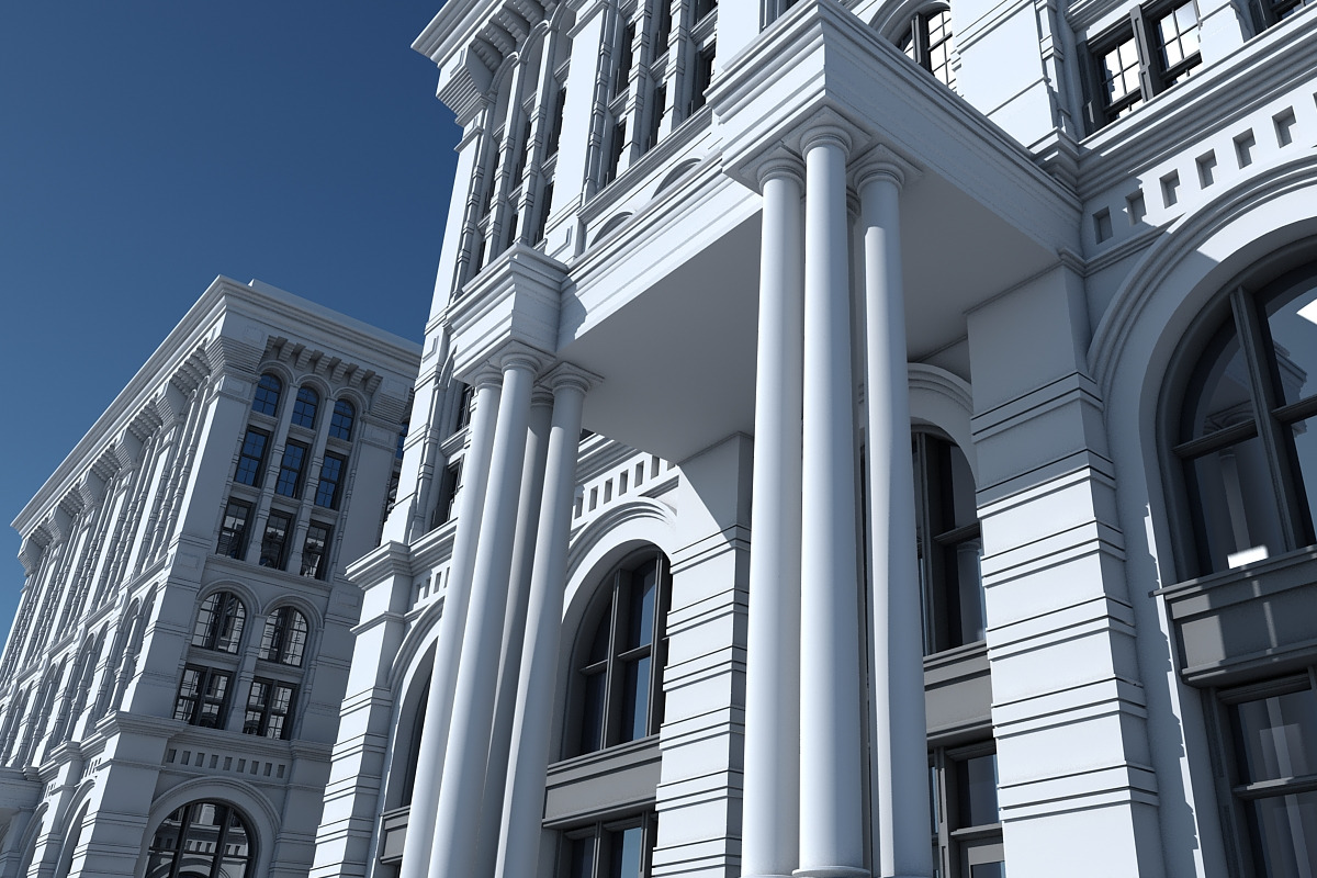 Commercial Building Facade 21, an Architecture 3D Model by Giimann (Photo 9 of 15)