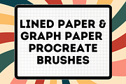 40 Lined and Graph Procreate Brushes, a Brush Add-On by palmettosvg (Thumbnail 1 of 2)