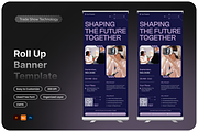 Trade Show Technology Roll Up Banner, a Poster Template by Annora Studio (Thumbnail 1 of 6)
