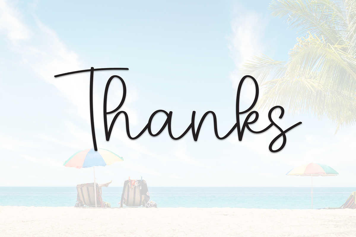 Beach | Script Font, a Handwritten Font by Scratchones (Photo 9 of 9)