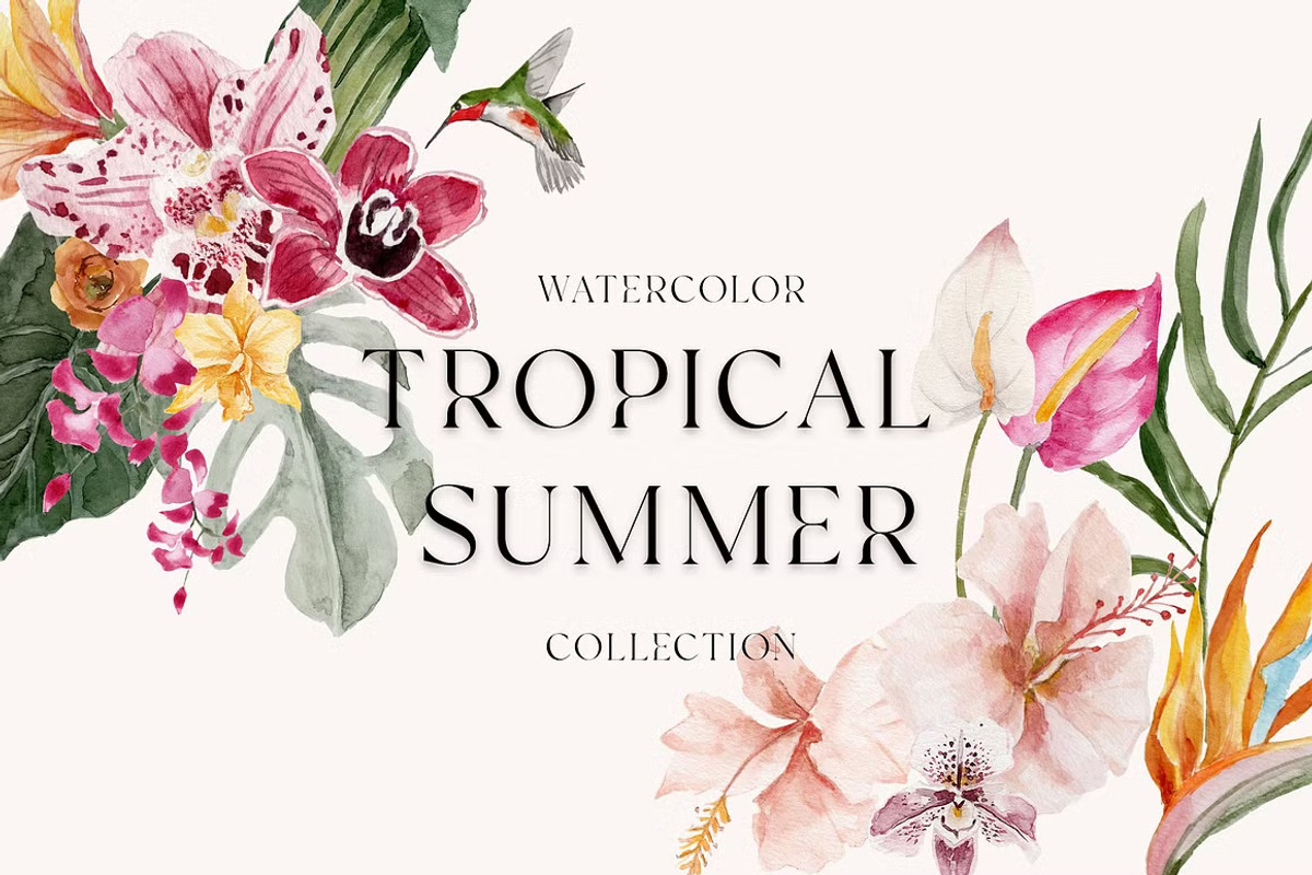 Watercolor Florals Graphics bundle, a Decorative Illustration by Grace Noboa Illustrations (Photo 15 of 20)