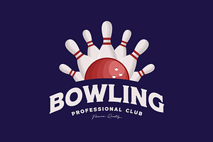 simple bowling logo icon vector, a Branding & Logo Template by Pyruos ID
