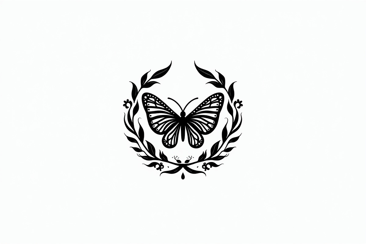Butterfly Laurel Wreath Set, an Illustration by BIPLOB EXPERT (Photo 5 of 7)