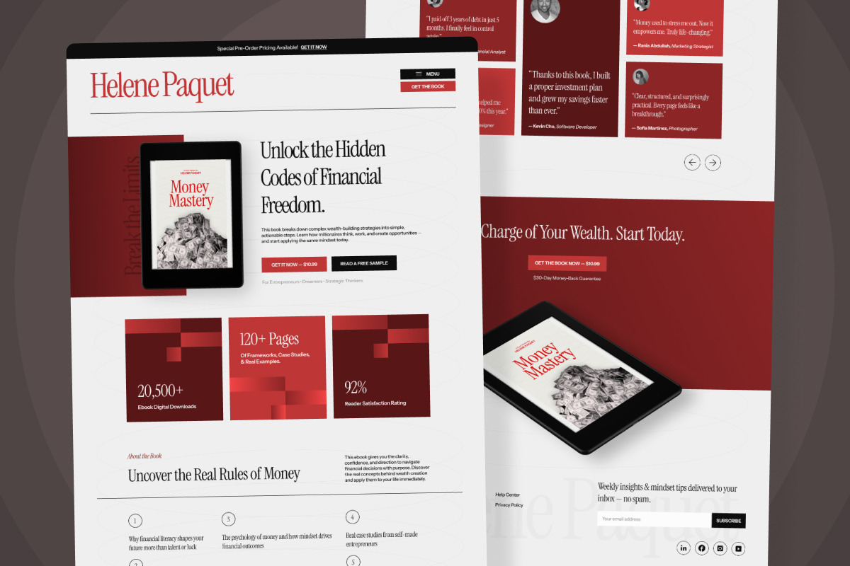 Helene - Educational Ebook Landing P, a Landing Page Template by twinstd (Photo 4 of 5)