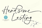 Handsome Lasting Script, a Script Font by moriztype (Thumbnail 1 of 14)