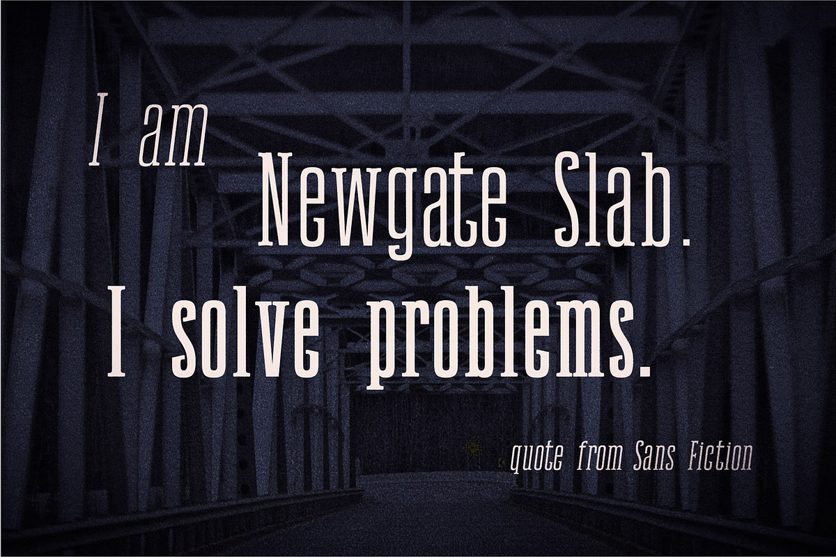 Newgate Slab - Retro Font preview 2