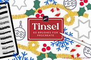 Tinsel Procreate Brush Set, a Brush Add-On by AngelfishCreative (Thumbnail 1 of 11)