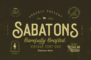 Sabatons - Vintage Font Duo, a Sans Serif Font by Letterhend Studio