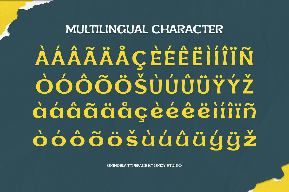 Grindela - Expanded Retro Font, a Sans Serif Font by Drizy (Photo 5 of 10)