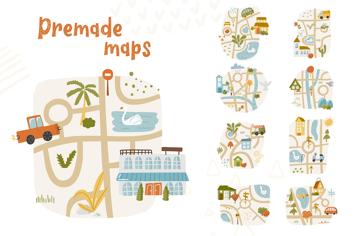 City Map Creator 250+ elements, an Animal Illustration by Very Berry Studio (Photo 9 of 17)