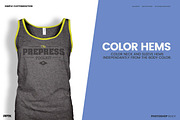 Women's Ghosted Singlet Template, an Apparel Mockup by PrePress Toolkit (Thumbnail 4 of 6)