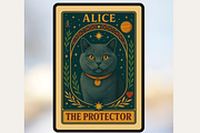 Custom Cat Tarot Card Art Print, an Animal Illustration by HubbaDigitals (Thumbnail 5 of 6)