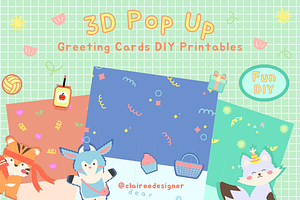 DIY 3D Greeting Cards Printables