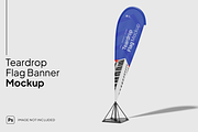 Flag Banner Mockup, an Advertising Mockup by graphicsauce (Thumbnail 1 of 4)