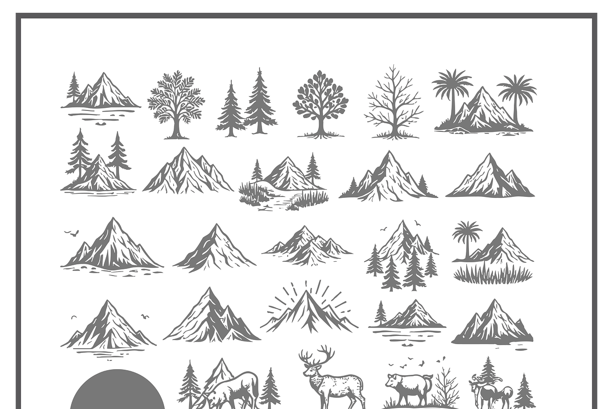 Mountain Scenery Collection, a Work Illustration by CarWrap design (Photo 2 of 3)