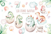 Dino world! Cute dinosaur set, an Animal Illustration by Peace ART (Thumbnail 3 of 14)
