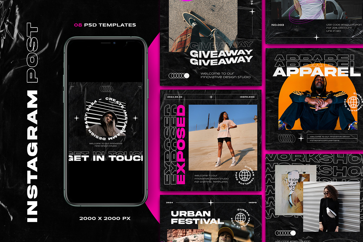 Urban Instagram Post Template, a Social Media Template by Pixel_Vision_Store (Photo 2 of 2)