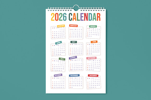 2026 Minimal Calendar Template preview 7