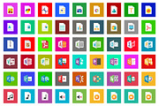 75 Filetype Flat Icon Set, an Icon by VectorCam (Thumbnail 1 of 3)