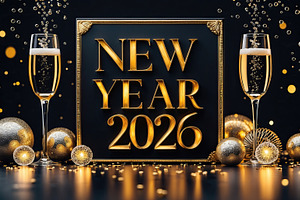 New Year's Toast 2026 with Champagne, an Arts & Entertainment Photo by Perpis