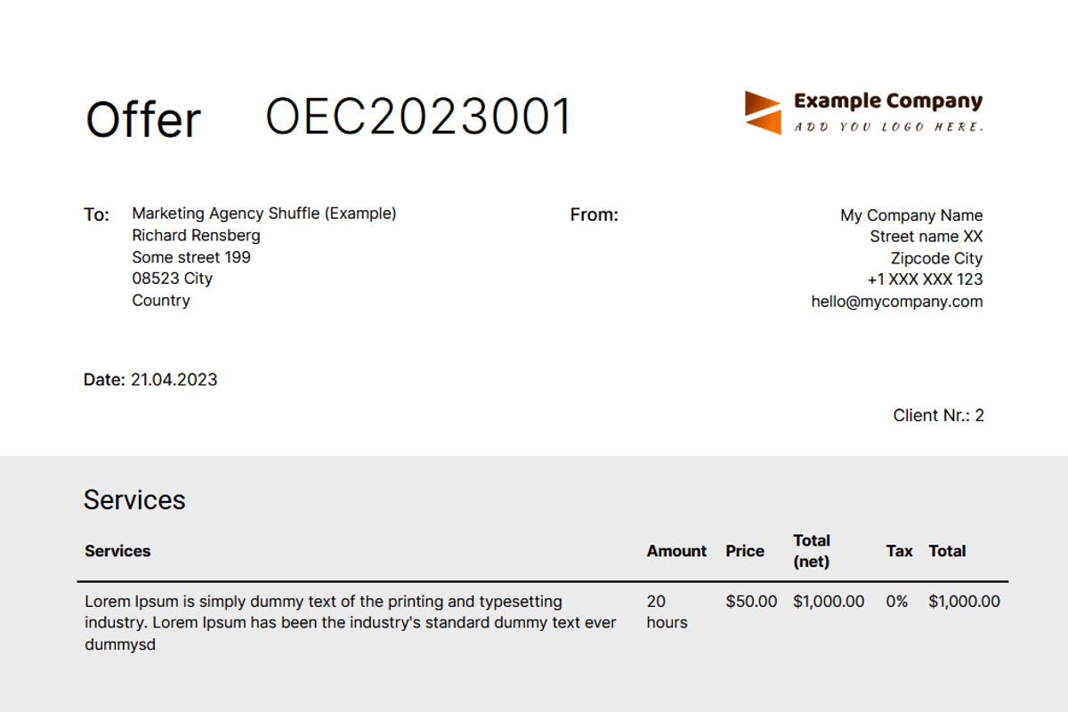 Airtable Invoice & Offer Generator, a Templates & Theme by HI Airtable Templates (Photo 8 of 14)