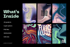 Fluid 4 Retro-Futuristic Backgrounds