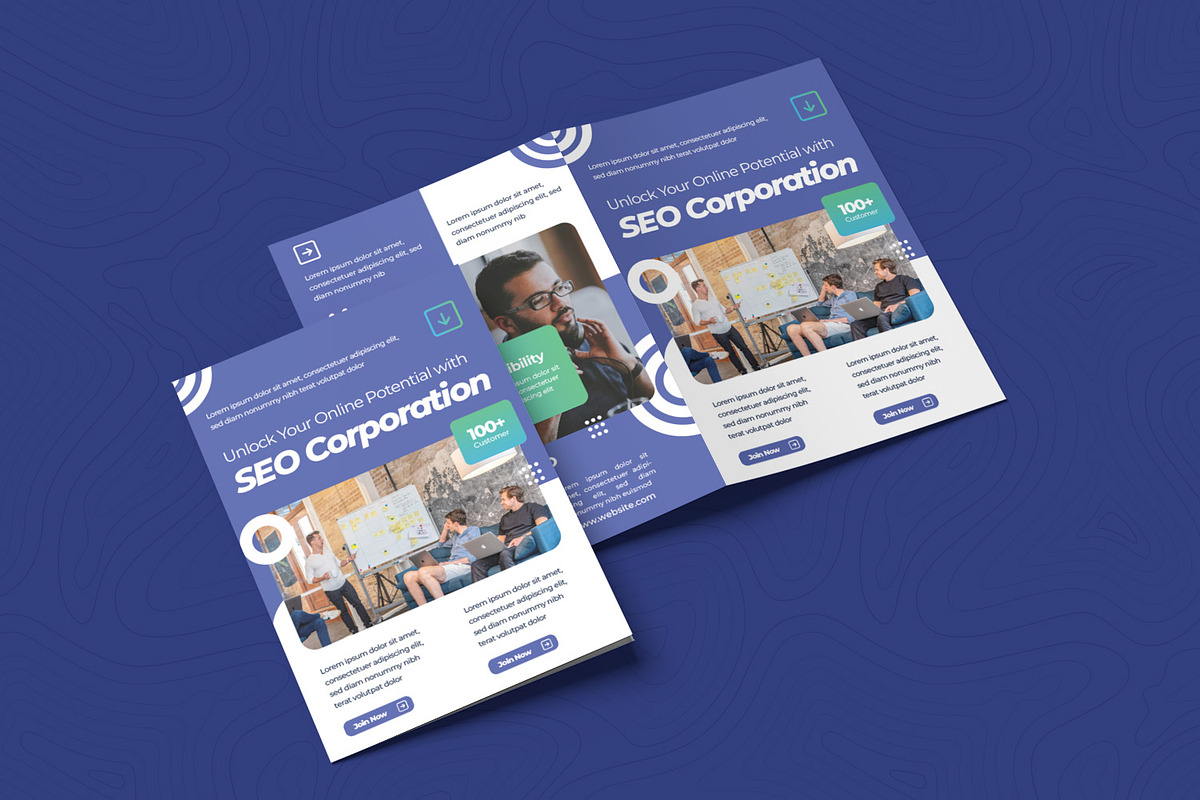 SEO Corporation Bifold Brochure, a Brochure Template by Esensifiksi.studio (Photo 2 of 2)
