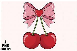 Valentine's Day Cherry PNG, an Illustration by Daily.Designs
