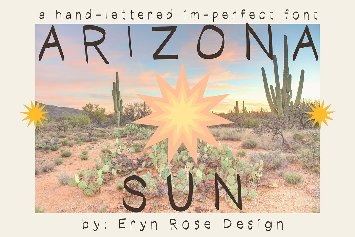 Arizona Sun a slightly wobbly Serif, a Handwritten Font by Eryn Rose Design (Photo 3 of 13)