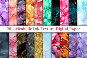 Alcoholic Ink Texture Digital Paper, a Texture Graphic by Digital Studio
