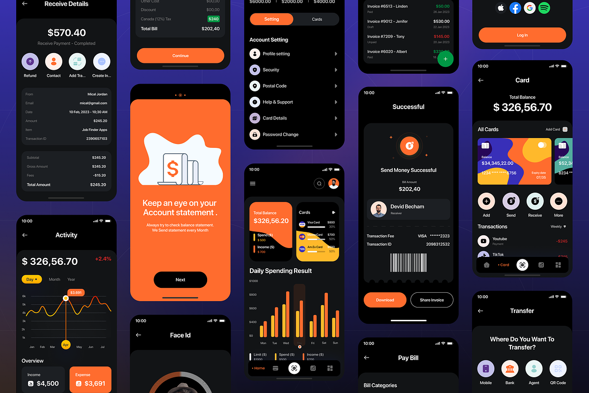 Filllo - Fintech App UI Kit, an UI Kit Template by floxui (Photo 6 of 8)