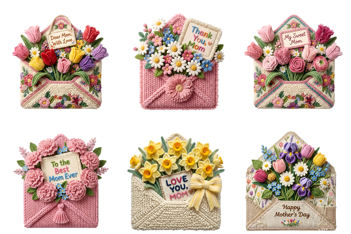 Happy Mother's day Clipart Bundle, an Illustration by GatewayDesign (Photo 3 of 3)