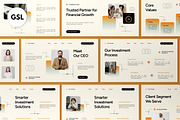 Orange Company Profile Google Slide, a Presentation Template by graphicook (Thumbnail 1 of 4)