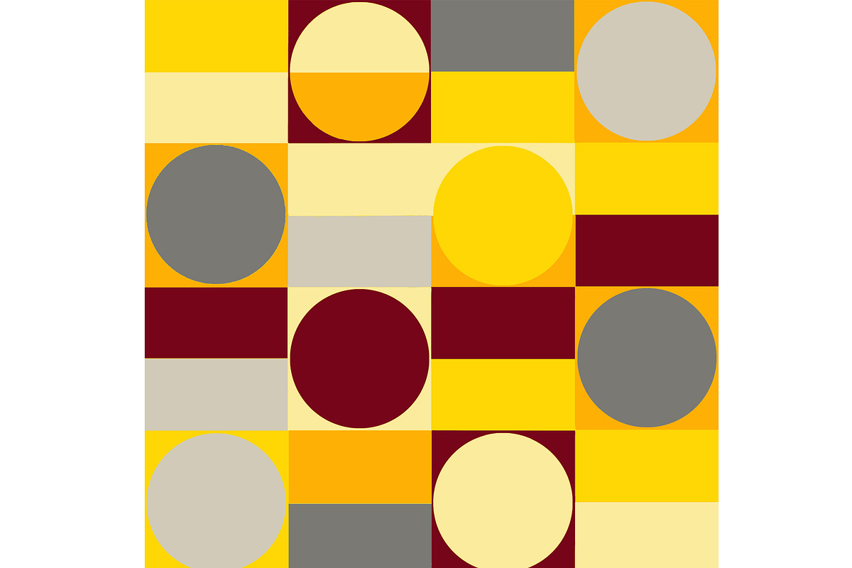 Yellow Wine and Gray Minimal Geometr, a Pattern Graphic by Sharon Schwalbe