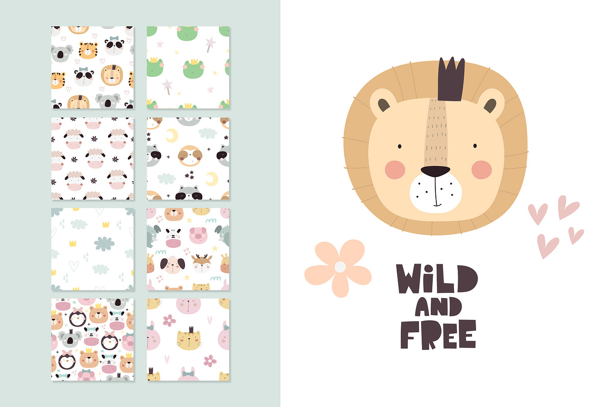Cute Animals, a Background Graphic by AnnieArt (Photo 7 of 7)