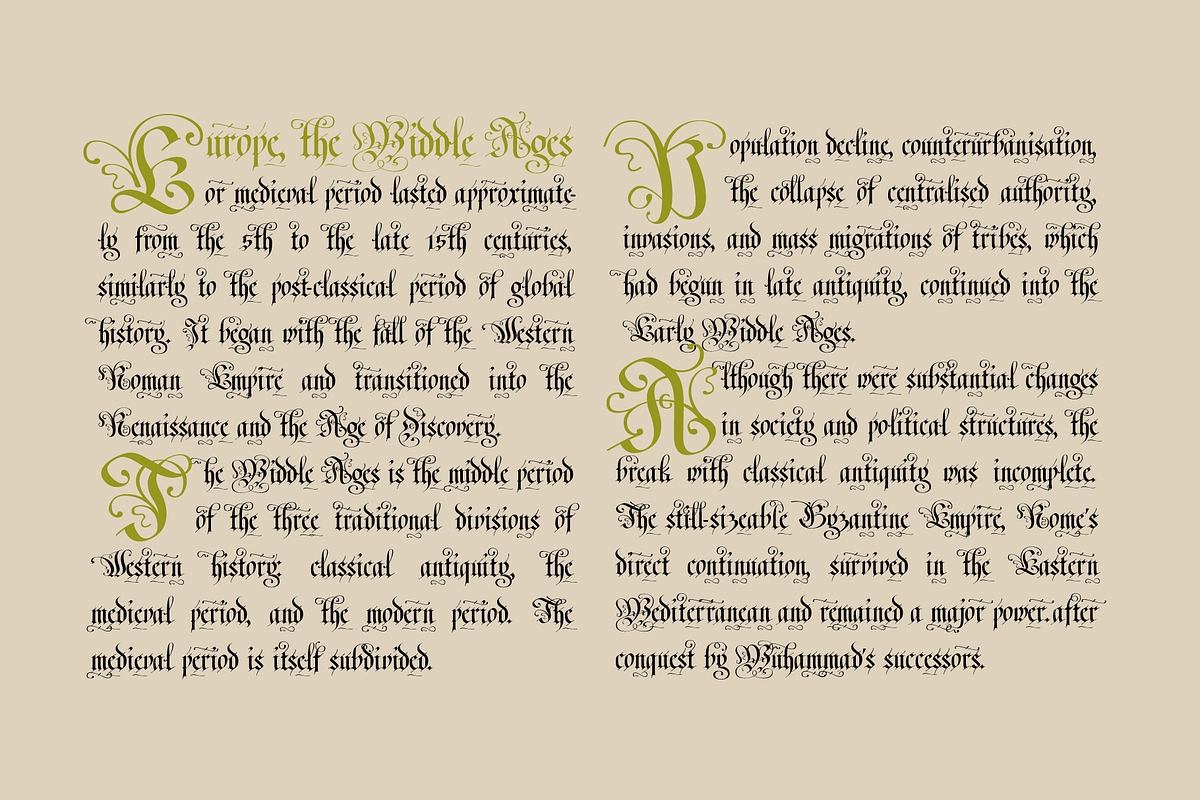 Fraktur Blackletter Gothic Font, a Blackletter Font by kaer_shop (Photo 5 of 11)