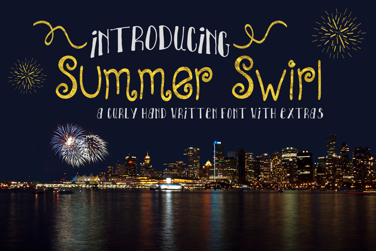 Summer Swirl, Curly Handwriten Font