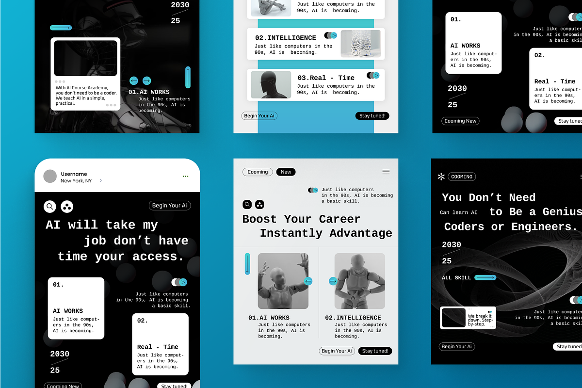 AI Course Academy Instagram Post, a Social Media Template by SquidPixey (Photo 5 of 6)