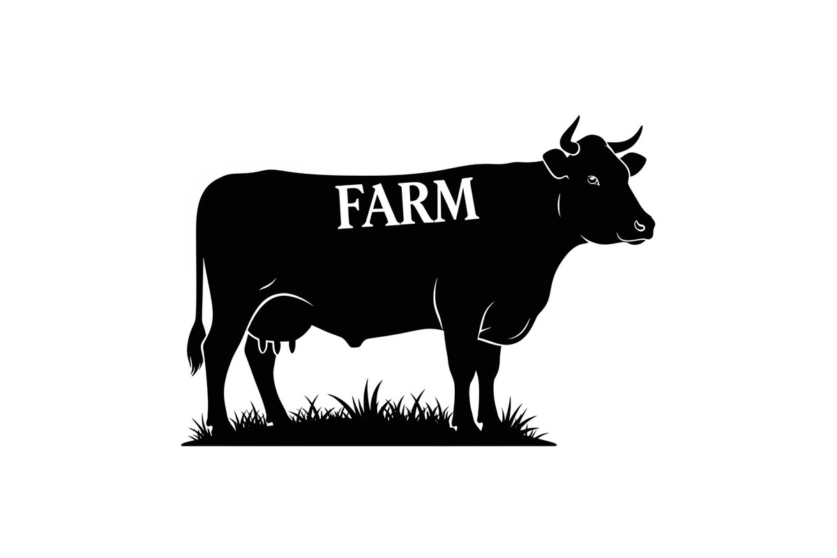 Farm Cow Silhouette Vector Bundle, an Illustration by Designs_River (Photo 44 of 51)